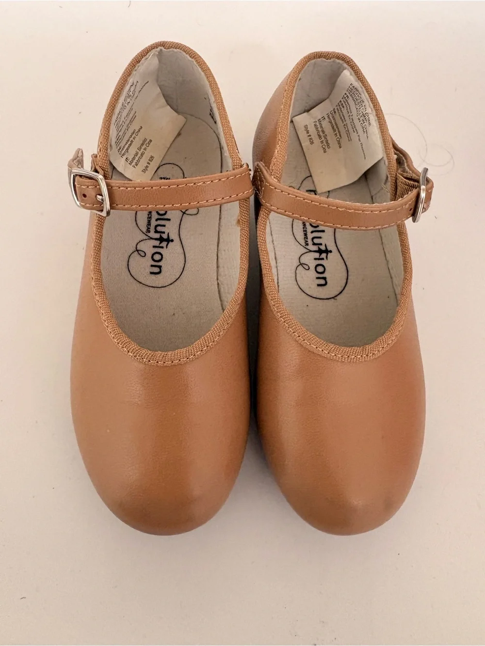 Children's Tan Tap Dancing Shoes Size 12 (Run Small)